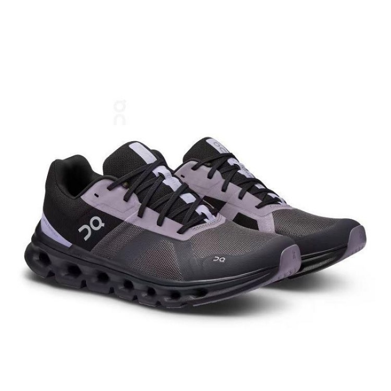 On Cloud Cloudrunner Miesten Juoksukengät Mustat Violetit | FI_ON8379