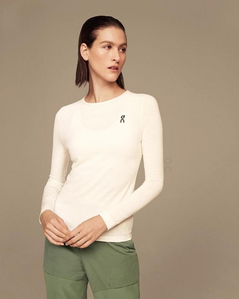 On Cloud Merino Long-T Naisten T Paidat Valkoinen | FI_ON8558